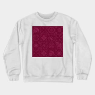 Dark Fucsia Talavera Tile Pattern by Akbaly Crewneck Sweatshirt